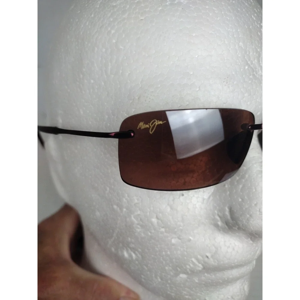 Maui Jim MJ 515-07 54-18 135 Little Beach Burgundy Maui Rose Polarized Rimless